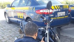 PRF em Alagoas prende homem que dirigia motocicleta adulterada na BR-101