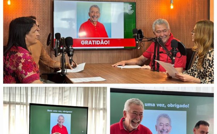 Paulão é homenageado pelo Ifal em inauguração de estúdio para ensino a distância