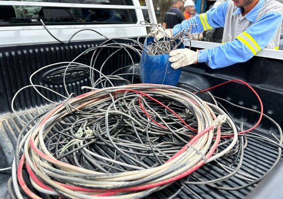 Mais de 49 kg de cabos de energia são apreendidos em Maceió