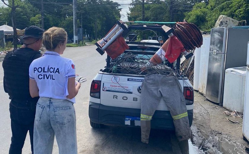 Polícia Civil apreende fios de cobre e arma de fogo durante operação conjunta com a Equatorial em Maceió