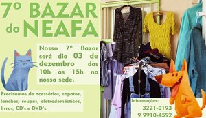 Neafa realiza sétima edição de seu bazar no próximo sábado (03)