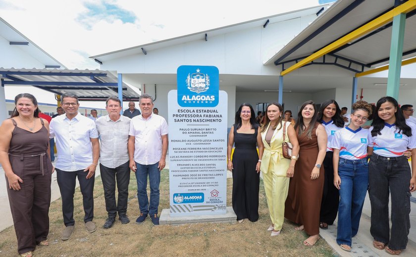 Governo de Alagoas inaugura em Branquinha a 26ª Escola do Coração
