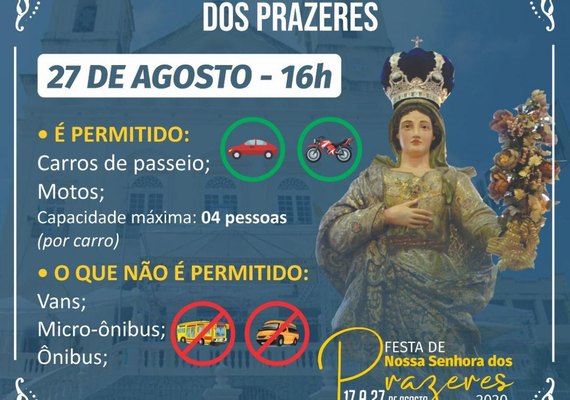 Carreata será realizada para homenagear Nossa Senhora dos Prazeres
