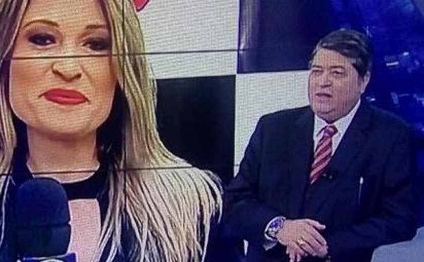 Datena xaveca repórter ao vivo: 'Caía no seu golpe do amor'