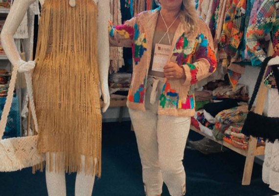 Artesã Adriana Gomes, rendeira das celebridades, representou Alagoas na 16ª edição do Salão do Artesanato de Brasília