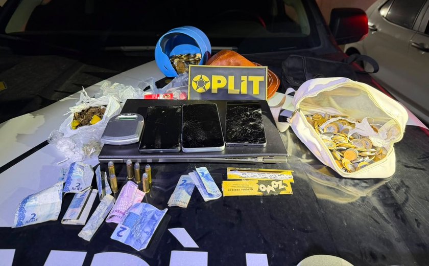 Suspeito de homicídio na Orla de Pajuçara tentou fugir pela areia  e foi preso com drogas e munições