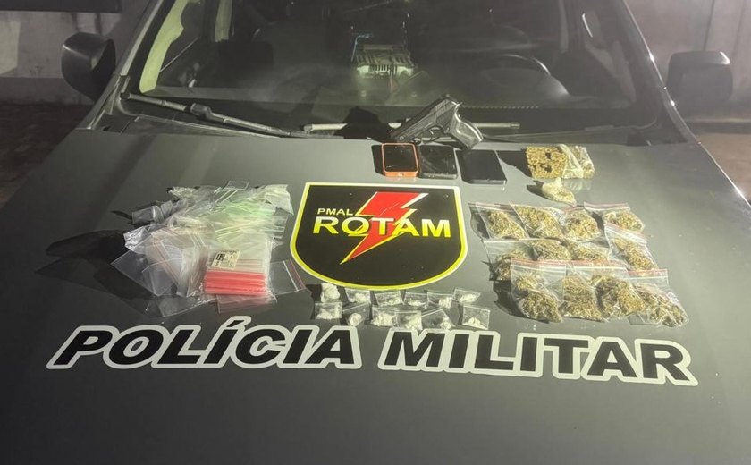 Polícia Militar apreende drogas e captura foragido da Justiça em Maceió