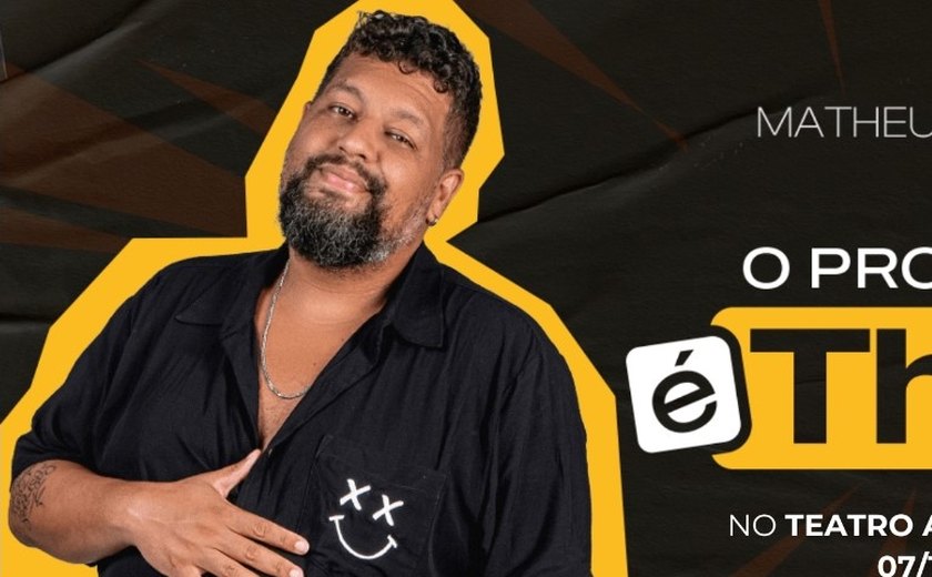 Matheus Buente traz show de stand up comedy 'O Problema é Theu' para Maceió