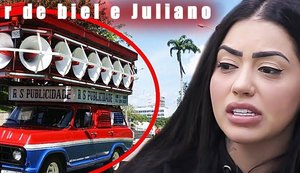 'A Fazenda 12': Carro de som fala para Mirella se afastar de Biel e Juliano Ceglia