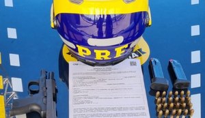 Foragido da Justiça por homicídio é preso pela PRF de Alagoas com arma de PM, documento falso e mais de 6 mil reais