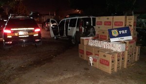 PRF prende um homem e apreende 20.000 carteiras de cigarros contrabandeados na BR-316