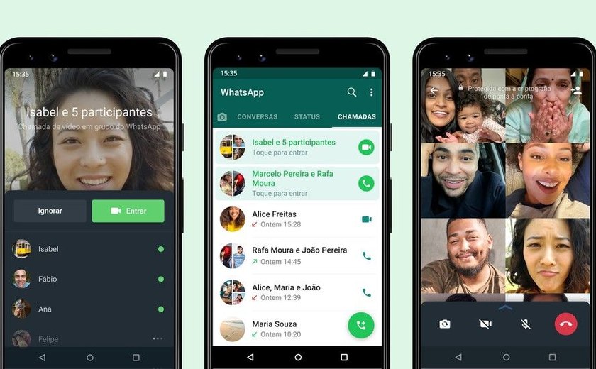 WhatsApp agora vai permitir que usuários entrem em chamadas de grupo a qualquer momento