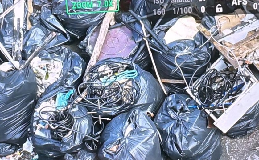 Segurança Cidadã apreende oito sacos de cabos de energia na Buarque de Macedo