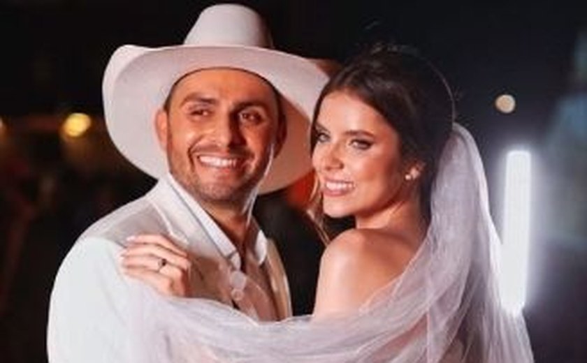 Mano Walter e miss Santa Catarina se casam em cerimônia de luxo em Maceió