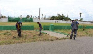 Reeducandos limpam e realizam manutenção da Academia da Polícia Militar