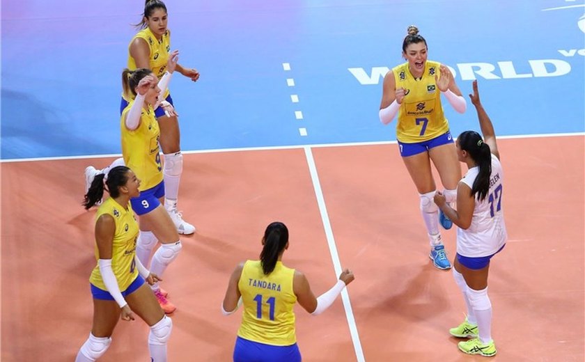 Brasil vence turcas no tie-break em jogo equilibrado no Grand Prix