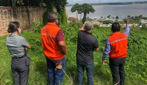 Defesa Civil e Capitania discutem sinalização da Lagoa Mundaú em bairros que afundam