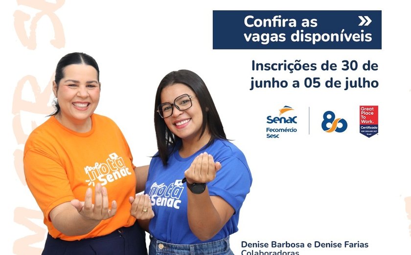 Senac Alagoas abre seleção para instrutores em diversas regiões do estado