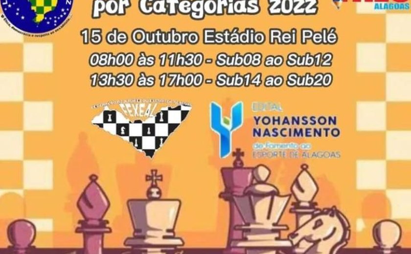 FEXEAL e FAEC promove Campeonato Alagoano por categoria 2022 de xadrez