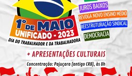 Entidades realizarão ato público e cultural unificado no 1º de Maio por direitos, trabalho, renda e democracia