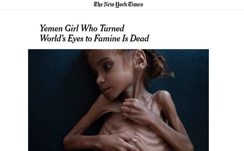 Morre menina símbolo da fome causada por guerra no Iêmen