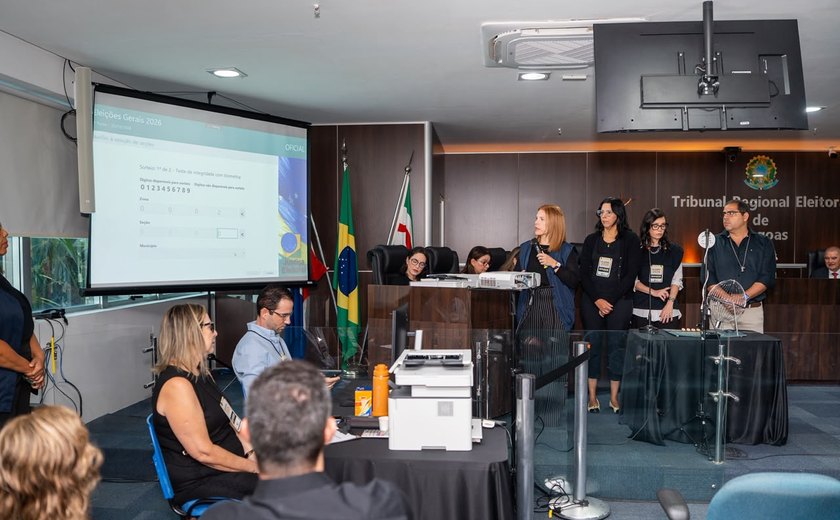 TRE/AL sorteia 23 urnas eletrônicas para auditoria no segundo turno das Eleições 2026