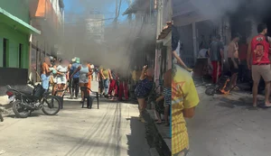 Incêndio deixa três pessoas feridas e destrói casa no Jacintinho, em Maceió