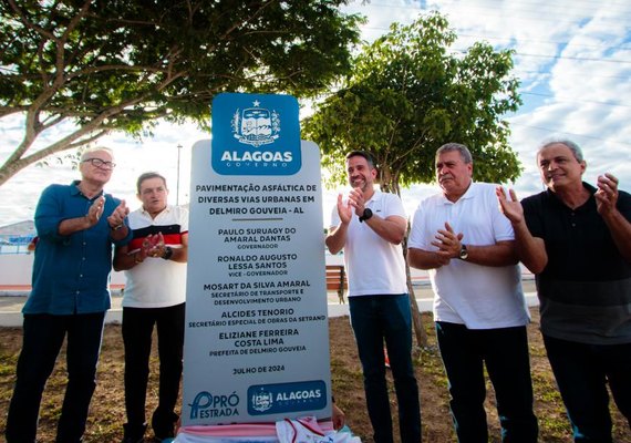Paulo Dantas inaugura obras de pavimentação e anuncia o Mais Água AL