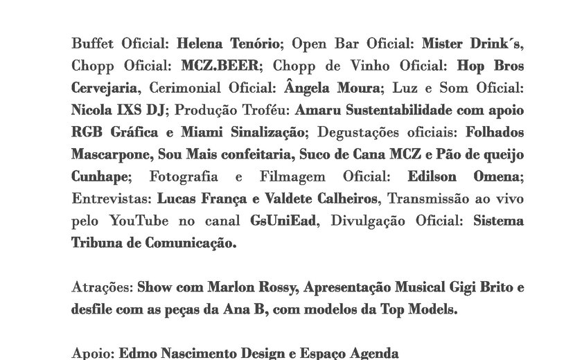 Entrega do 15º Prêmio Destaque Alagoano será transmitido ao vivo