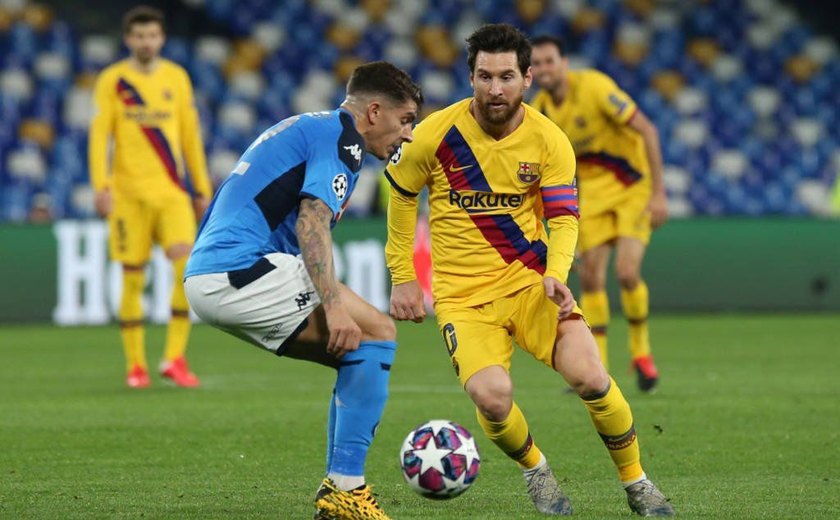 Napoli e Barcelona empatam pelas oitavas de final da Liga dos Campeões