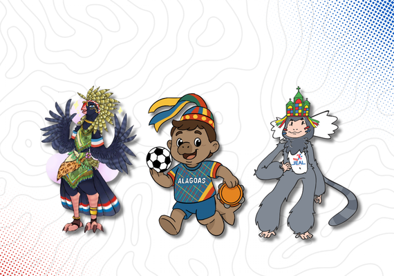 JEAL 2025: conheça os 3 desenhos finalistas de concurso para escolha de mascote