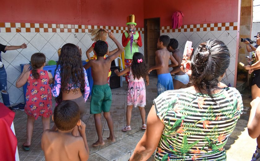 Crianças acolhidas pela Prefeitura participam de ações de lazer