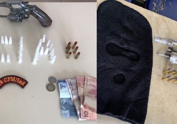 Em ações distintas, Polícia Militar registra apreensões de arma de fogo