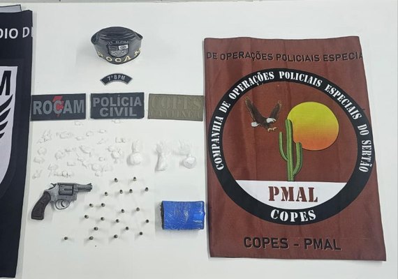 PM-AL apreende armas e drogas durante operações integradas no Sertão