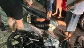 Motociclista fica ferido após colisão com carro de passeio em Delmiro Gouveia