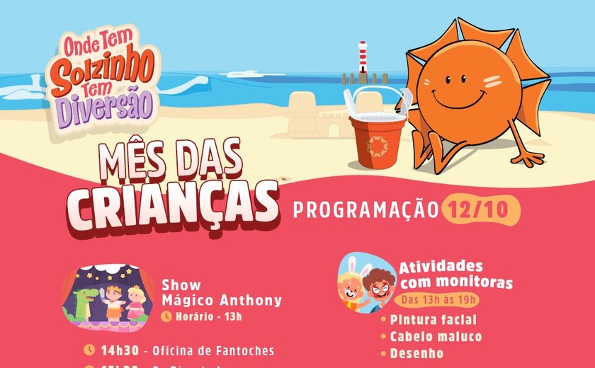 Programação especial, com eventos gratuitos, celebra Dia das Crianças no Maceió Shopping
