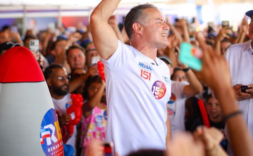 Renan Filho lidera intenções de voto para o governo com 41,25%, diz pesquisa Falpe