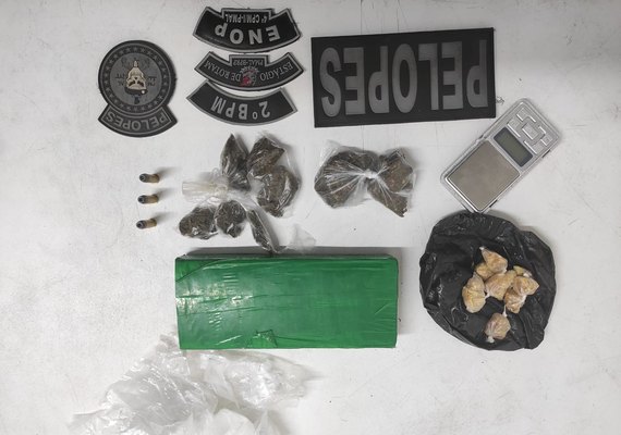 PM apreende duas armas e cinco quilos de drogas em ações na Zona da Mata Alagoana
