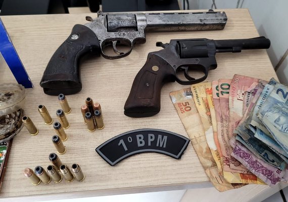 1º BPM apreende duas armas de fogo no bairro da Jatiúca
