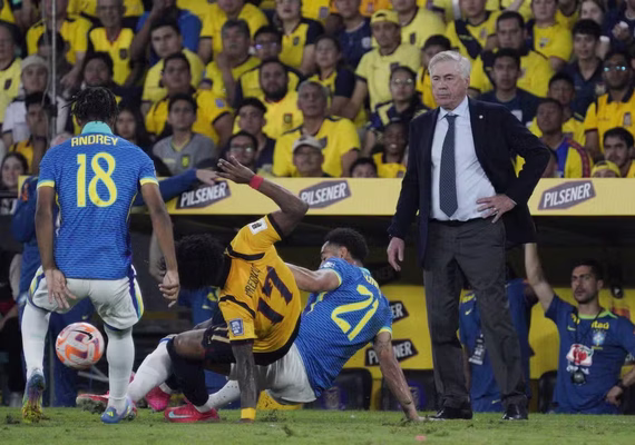 Na estreia de Carlo Ancelotti, Brasil empata sem gols com o Equador