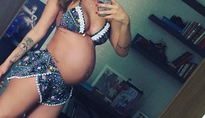Lizi Benites mostra barriga de grávida em foto: '35 semanas'