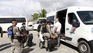 Militares embarcam para reforçar a segurança no interior de Alagoas