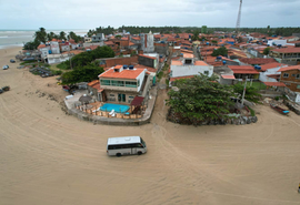 Carros avançam em areia da praia e vegetação em AL