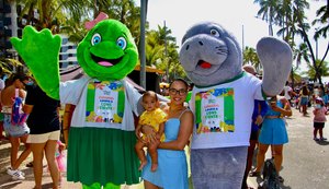 Projeto Nossa Praia promove ação educativa durante prévias carnavalescas em Maceió