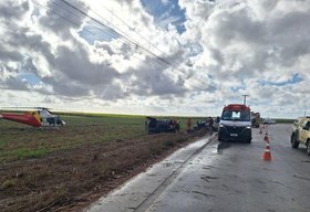 Grave acidente deixa cinco pessoas feridas em Roteiro