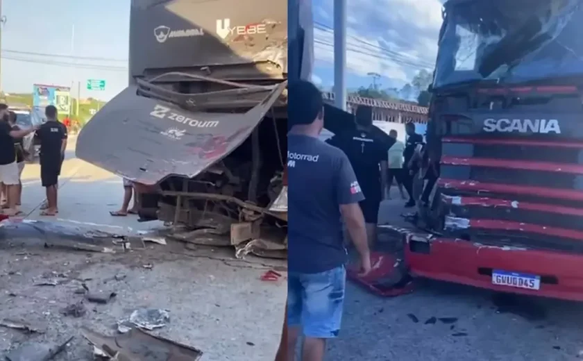 Ônibus da equipe de Manim Vaqueiro se envolve em acidente na BR-101, em Pernambuco