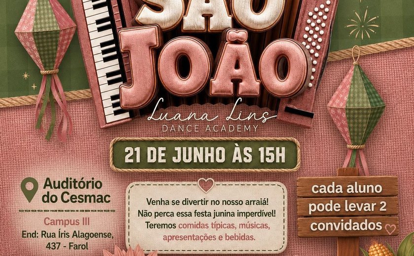 Bailarina alagoana formada pelo Bolshoi apresenta espetáculo junino no Cesmac
