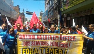 Protesto contra reforma da Previdência toma ruas de Maceió