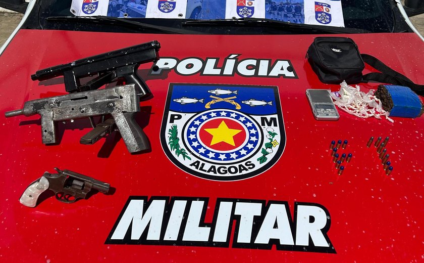 Polícia Militar apreende duas submetralhadoras em ação de combate ao tráfico em Maceió