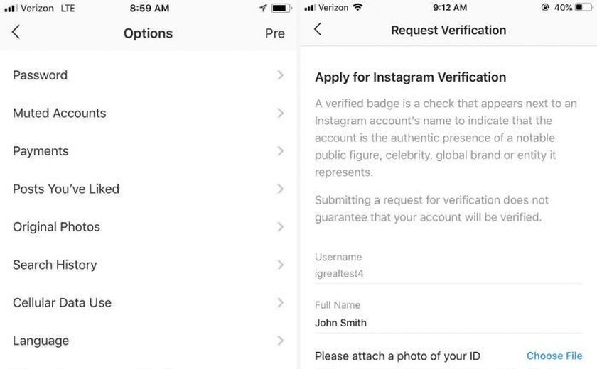 Instagram pode liberar pedidos de contas verificadas com selo azul para todos